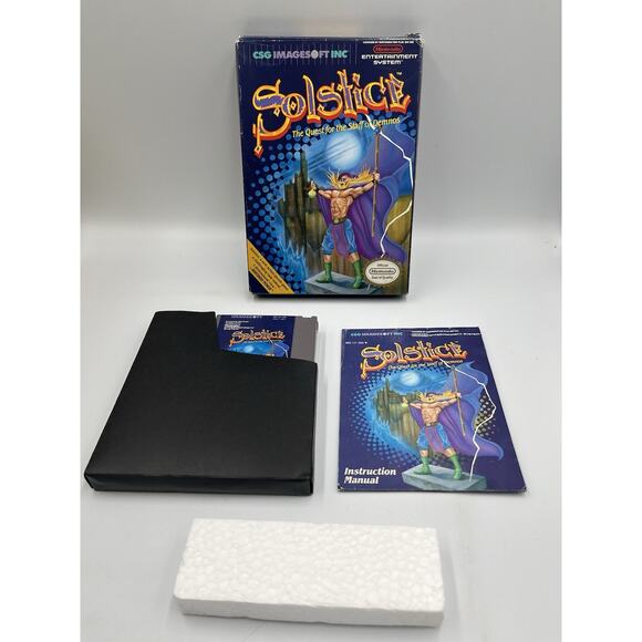 Jeu NES Solstice - Complet Et En Très Bon état - La Quête Du Spectre De Demnos
